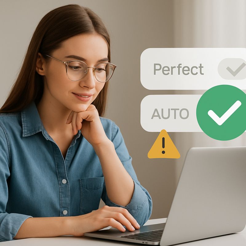 기준을 설정해 ChatGPT를 안정적으로 활용하는 여성 사용자 모습