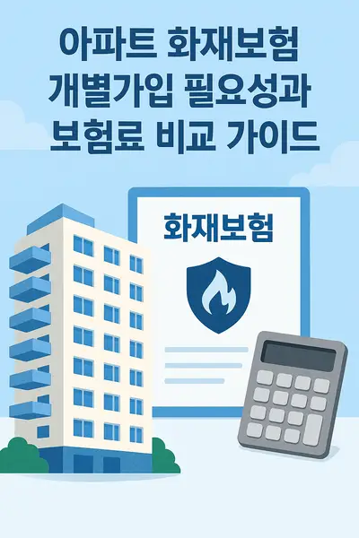 아파트 화재보험 개별가입 필요성과 보험료 비교 가이드