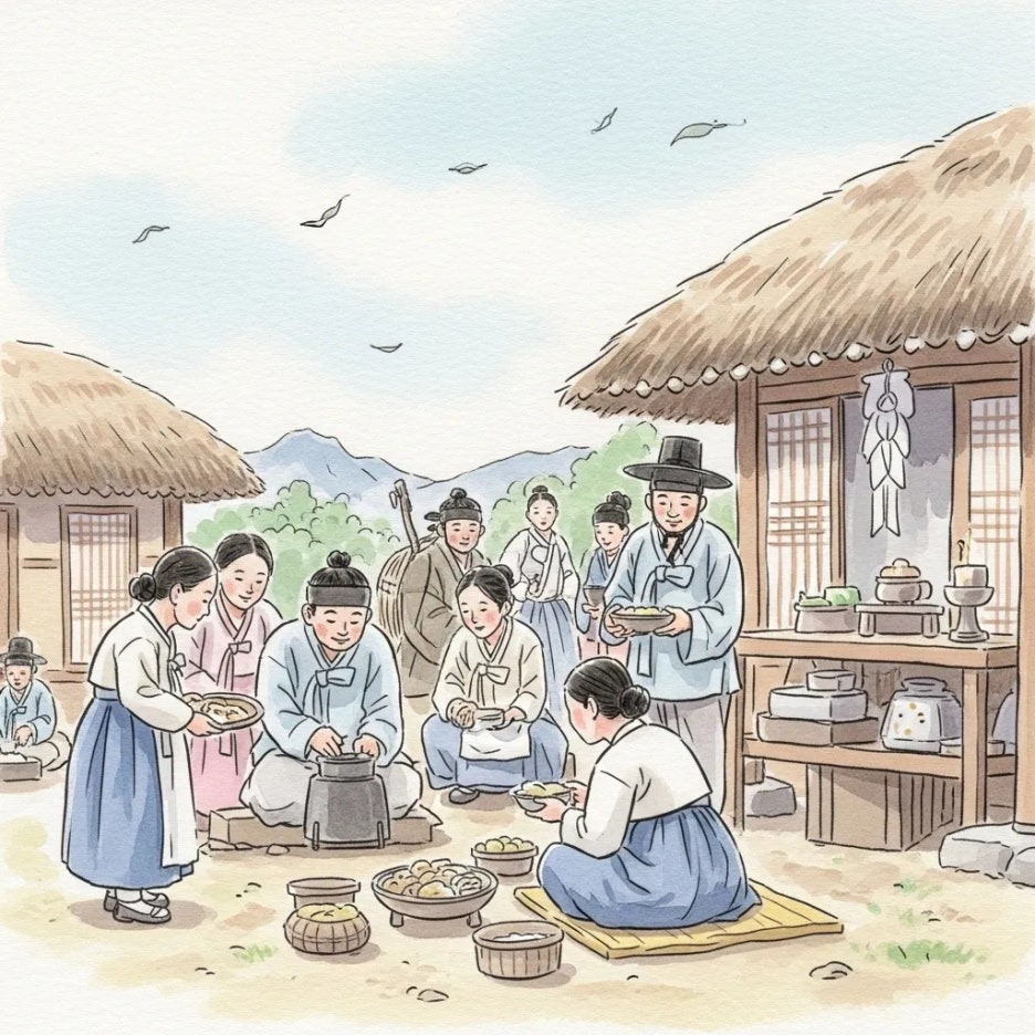 영등날 풍습을 지키는 마을 풍경