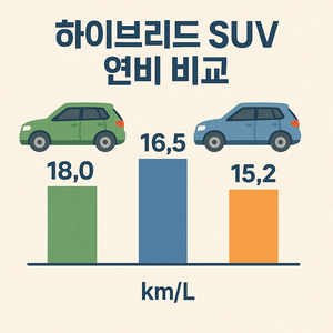 국산차 하이브리드 SUV 연비 비교