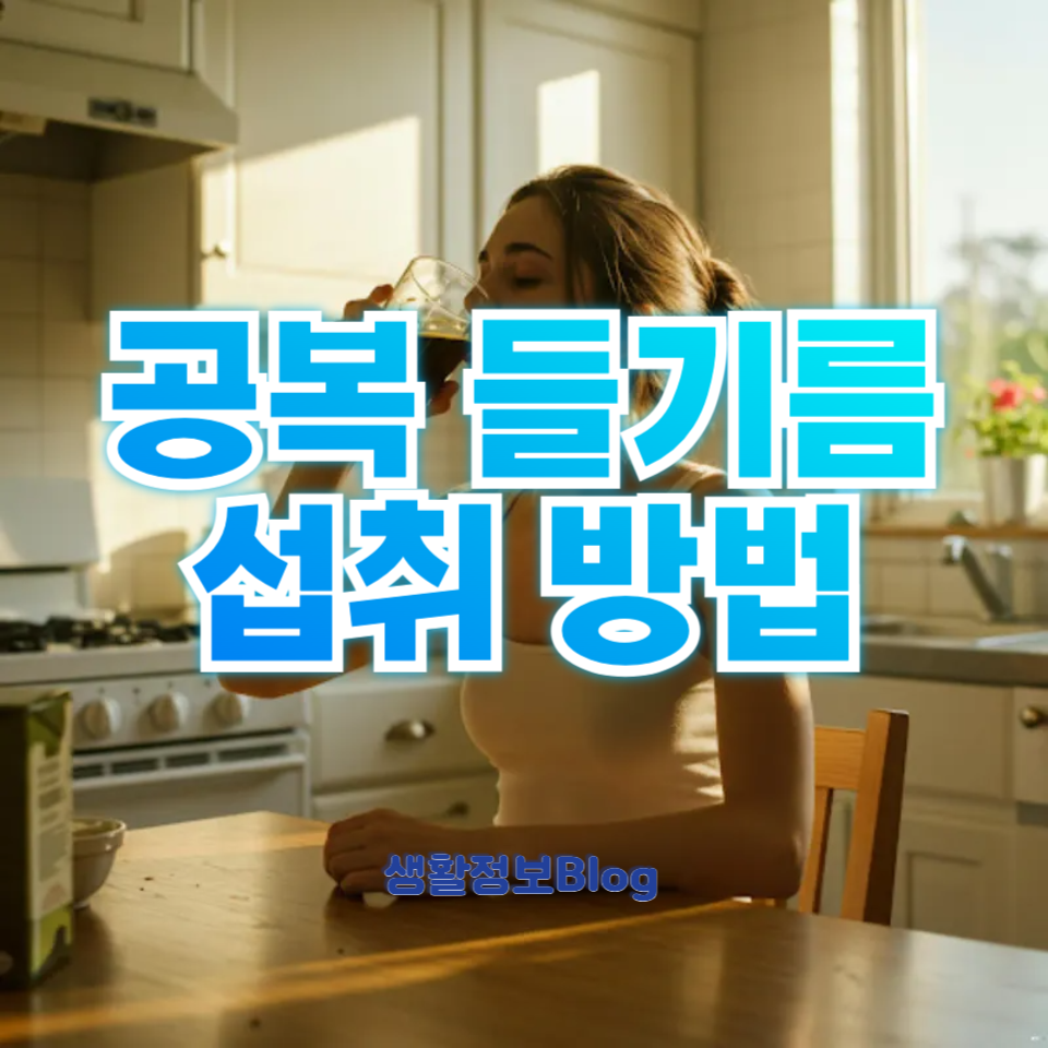 공복 들기름 섭취 방법