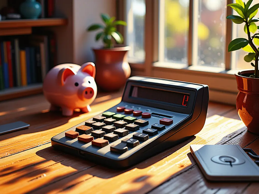 저금통과 계산기