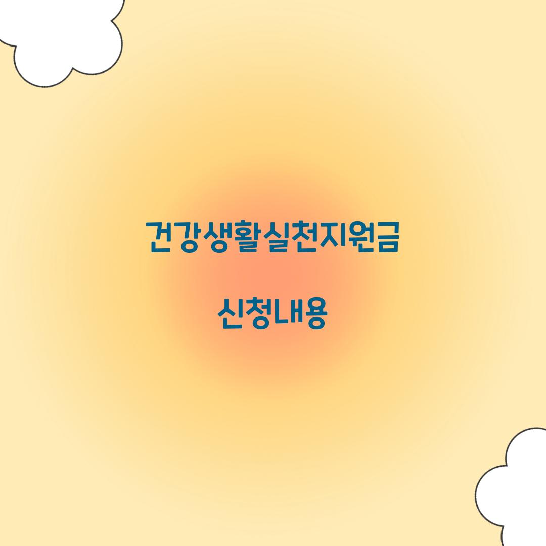 건강생활실천지원금 신청내용