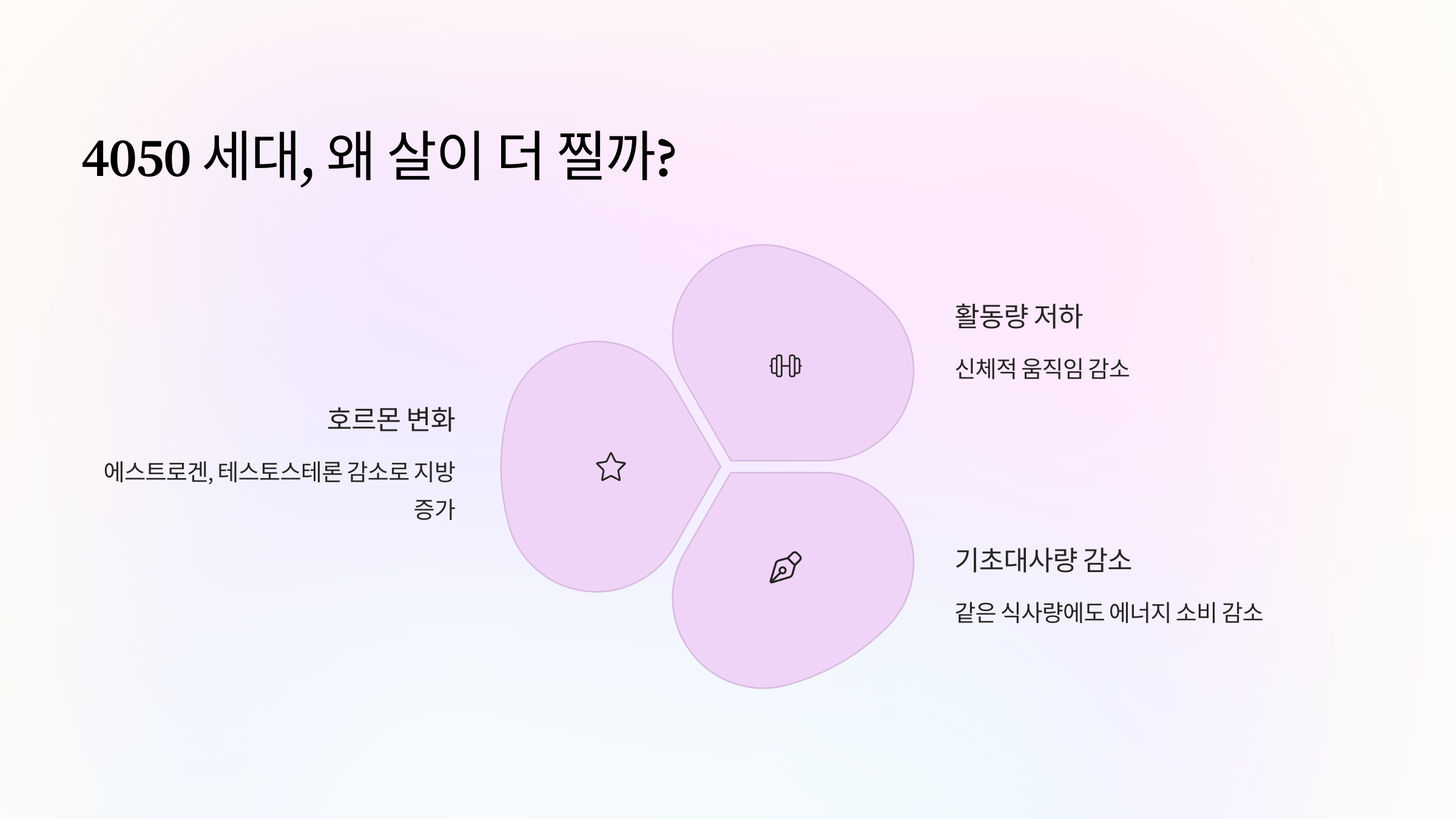 🔥 4050 세대, 왜 살이 더 찔까?