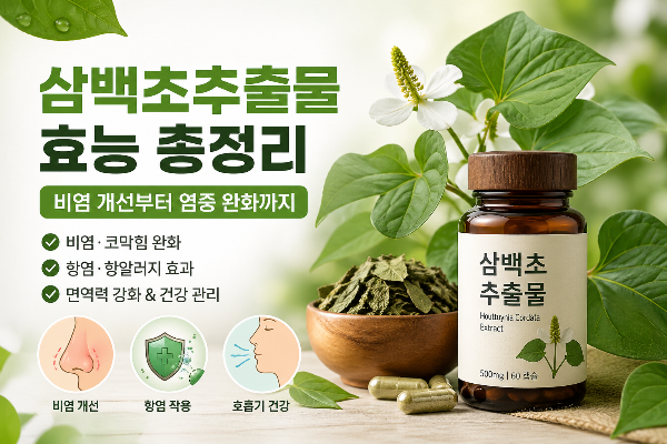 삼백초추출물 효능 총정리: 비염 개선부터 염증 완화까지