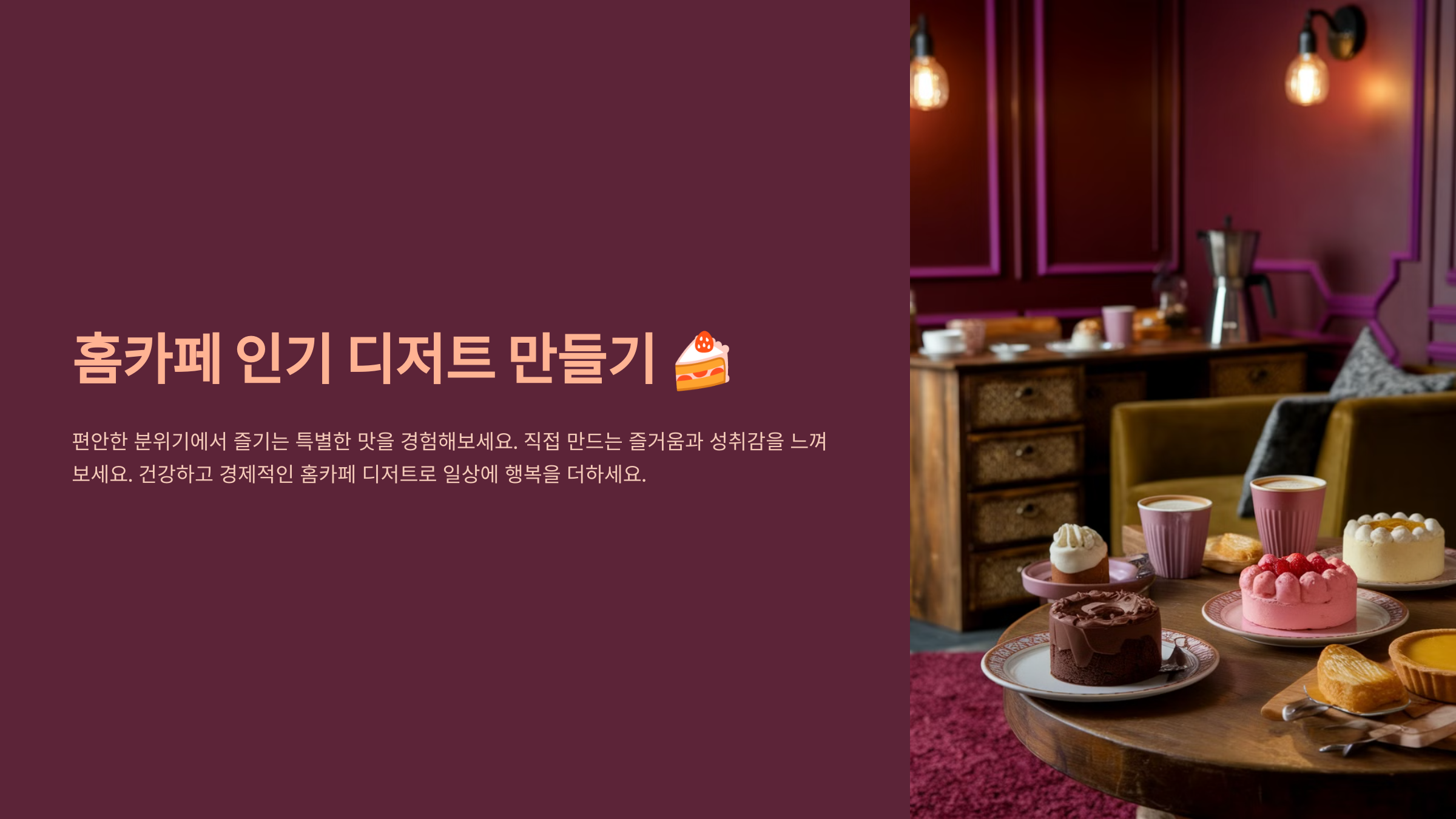 홈카페 디저트의 매력