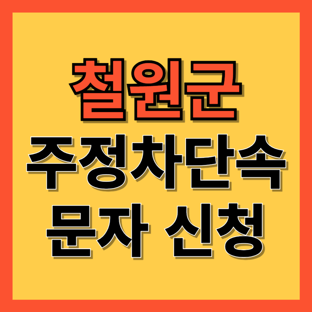 철원군 주정차 단속 알림 서비스 신청 방법 ❘ 주차단속 문자알림서비스