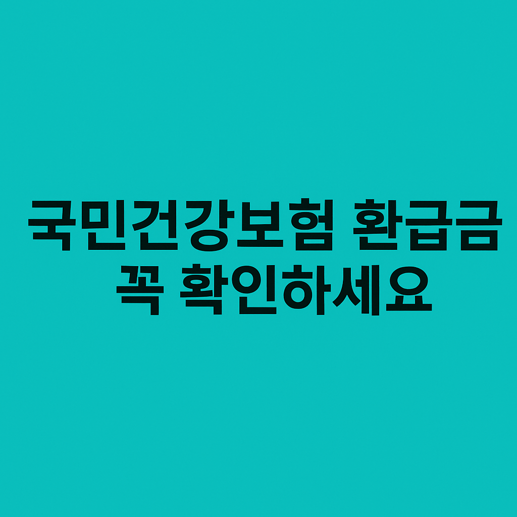 그림 국민건강보험 환급금