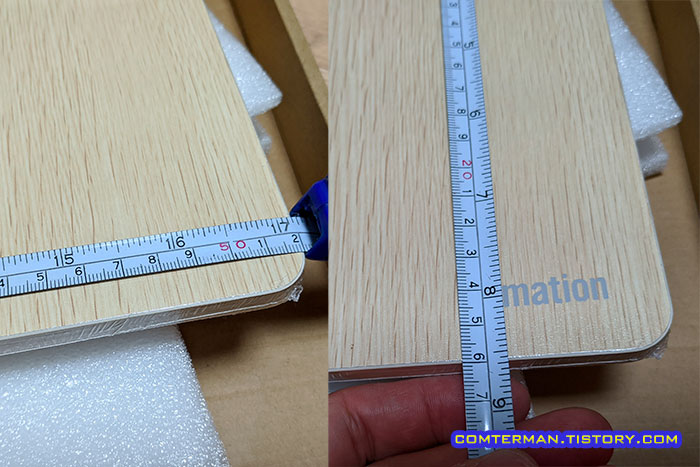 이메이션 MST-01WD 모니터 받침대 실제 크기