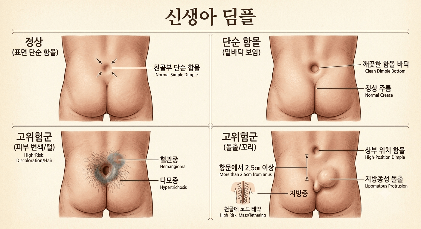 신생아 딤플