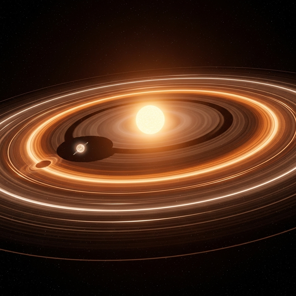 ALMA가 촬영한 HL Tauri 주위의 원시 행성계 원반