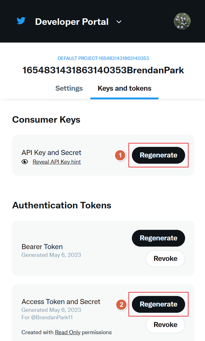 필요한 API Key 만들기