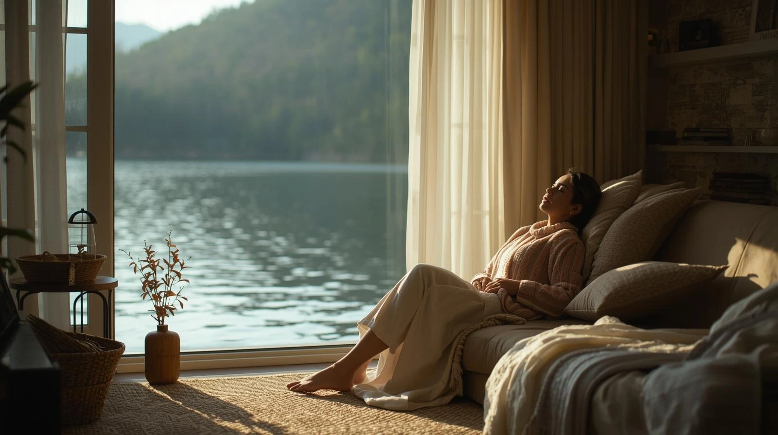 복잡한 관계에서 벗어나 나만의 시간을 가지며 에너지를 충전하는 모습