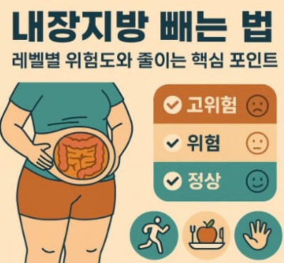내장지방 빼는 법｜레벨별 위험도와 줄이는 핵심 포인트