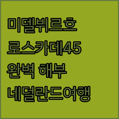 미델뷔르흐 여행객 필독! 로스카데 4..