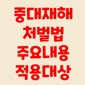 중대재해 처벌법 주요내용 적용대상