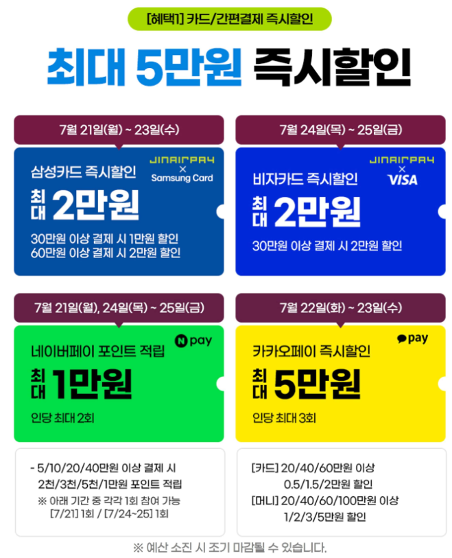놓칠 수 없는 결제 혜택