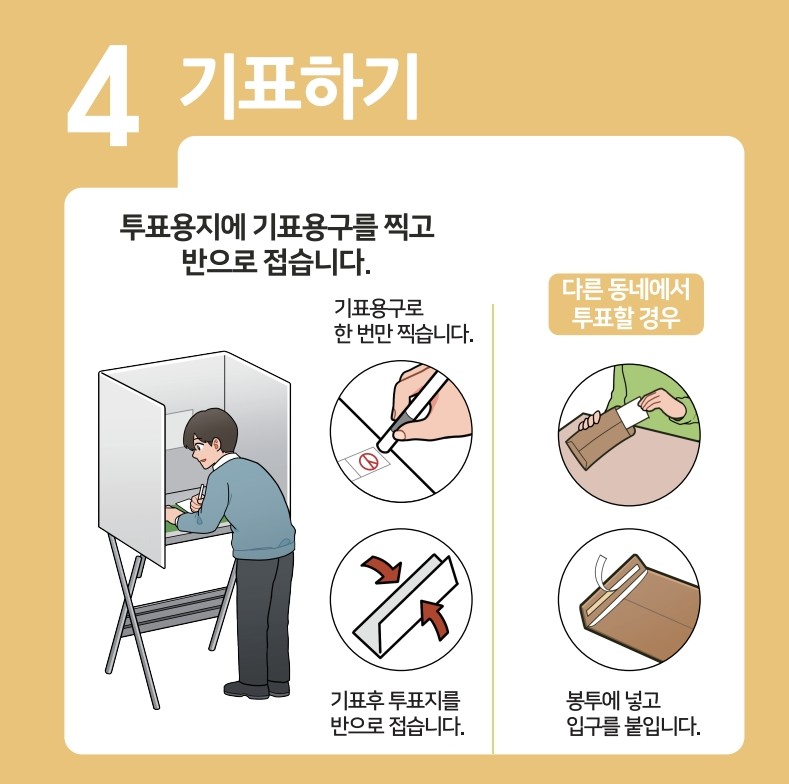 사전투표 기표용구_봉투 설명 이미지