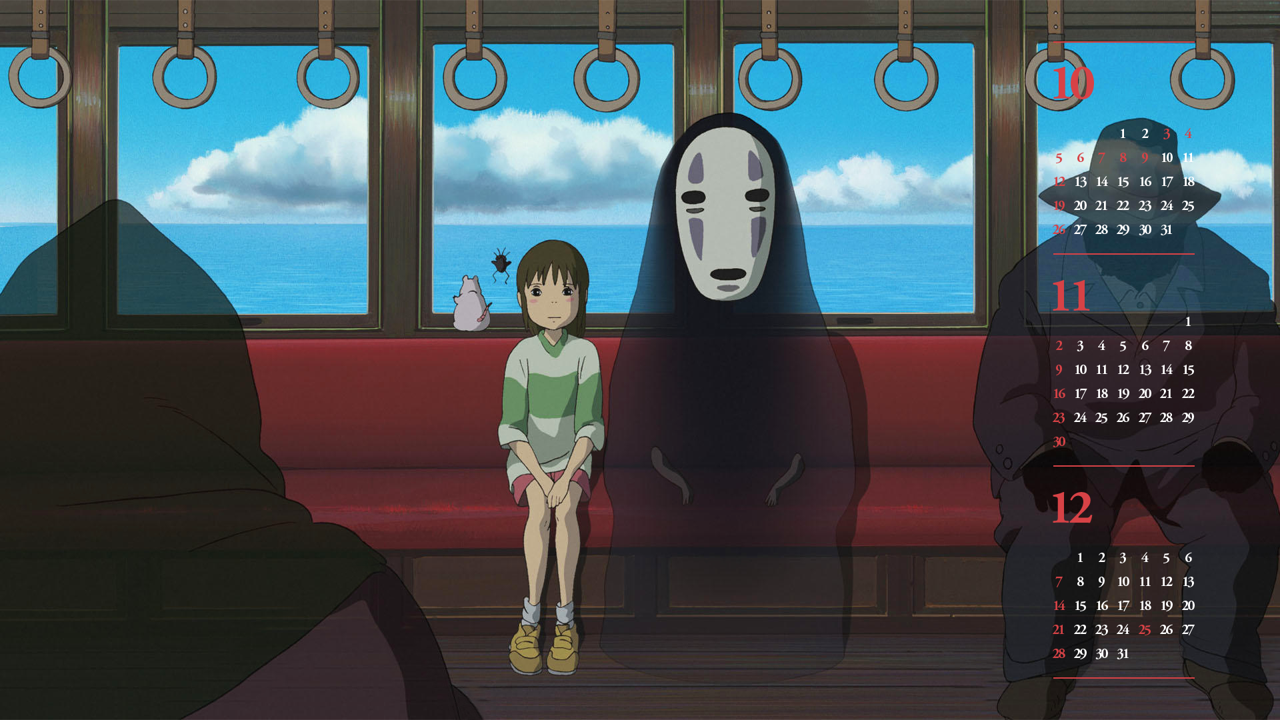 08 치히로와 가오나시 B - 2025년11월 노트북배경화면