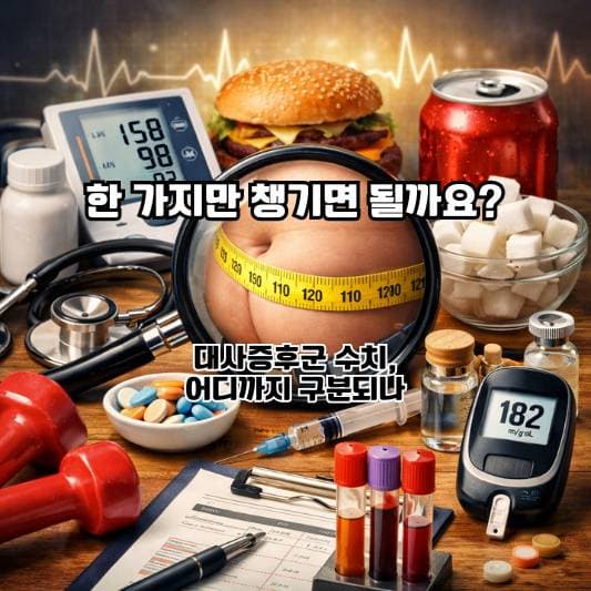 건강검진 결과에서 대사증후군 기준선을 차분히 다시 읽어보는 40~60대의 일상