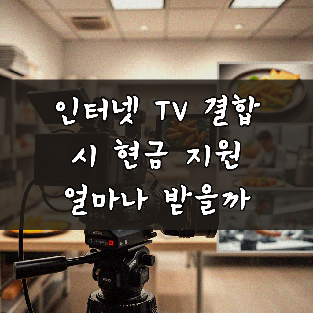 인터넷 TV 결합 시 현금 얼마나 받을 수 있을까