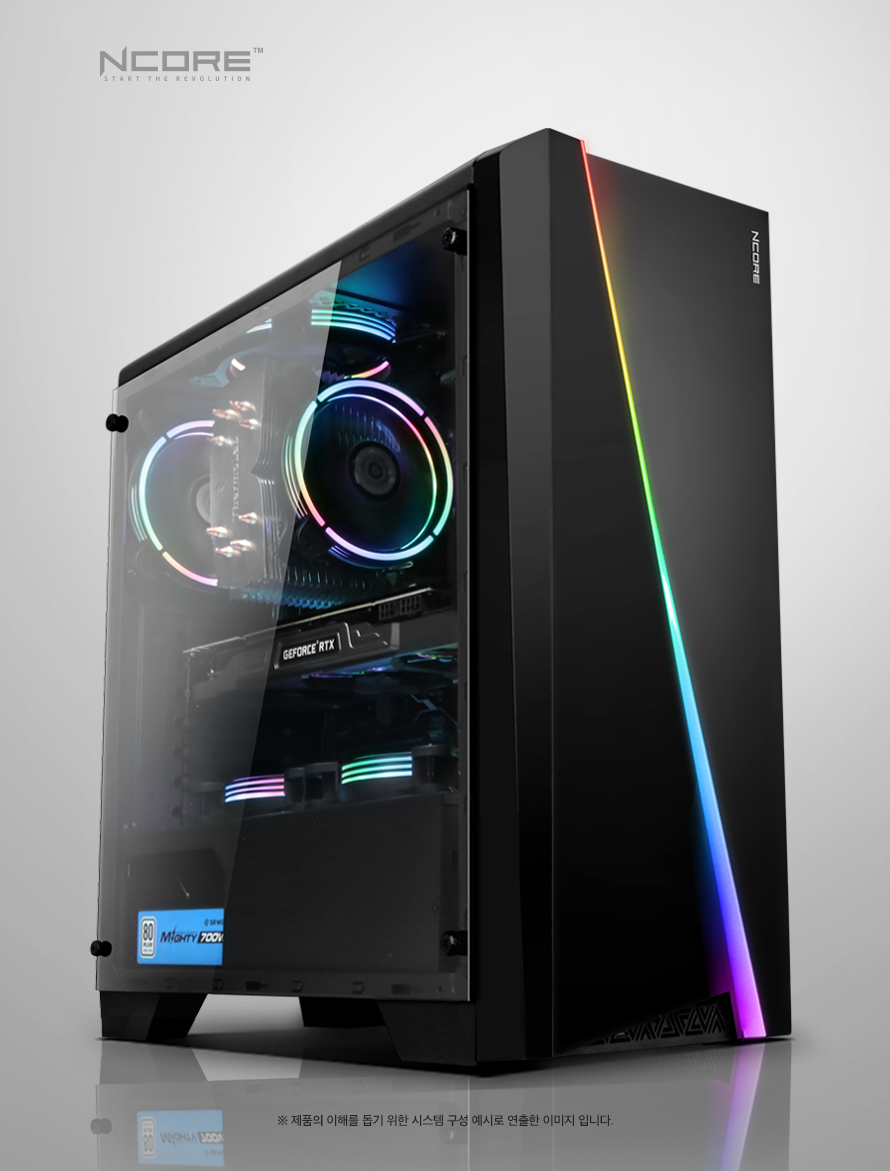 ABKO NCORE Flash Tempered Glass RGB Spectrum LAYER