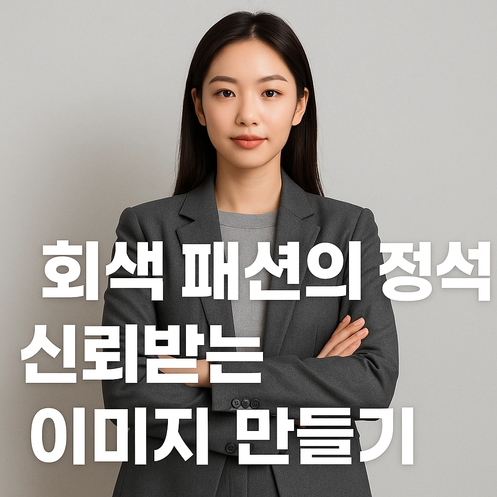 회색 패션의 정석 - 신뢰받는 이미지 만들기