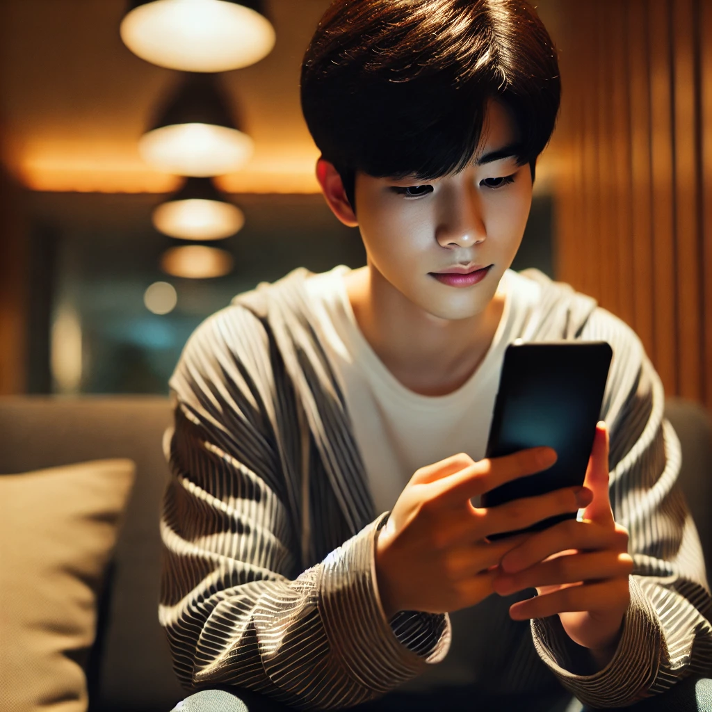 스마트폰으로 종합소득세 신고를 간편하게 처리하는 모습