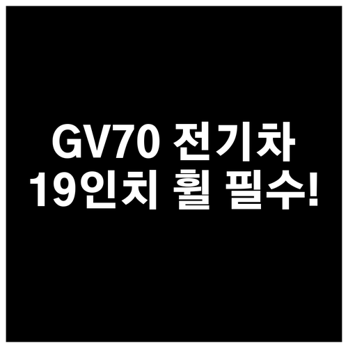 제네시스 GV70 전기차 19인치 휠..