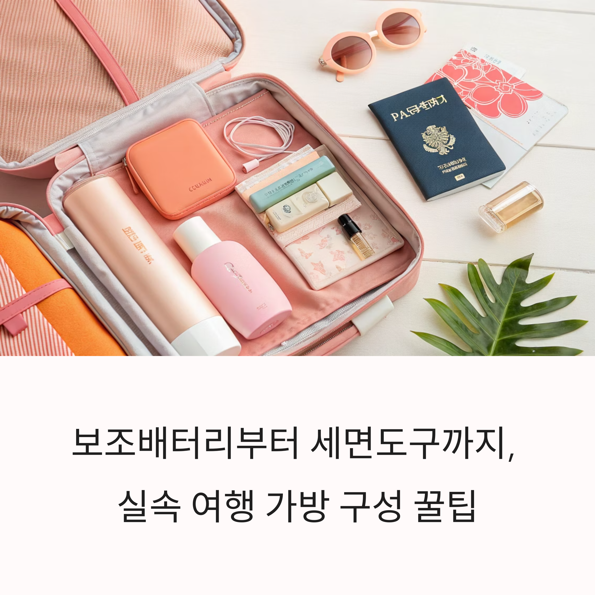 보조배터리부터 세면도구까지, 실속 여행 가방 구성 꿀팁