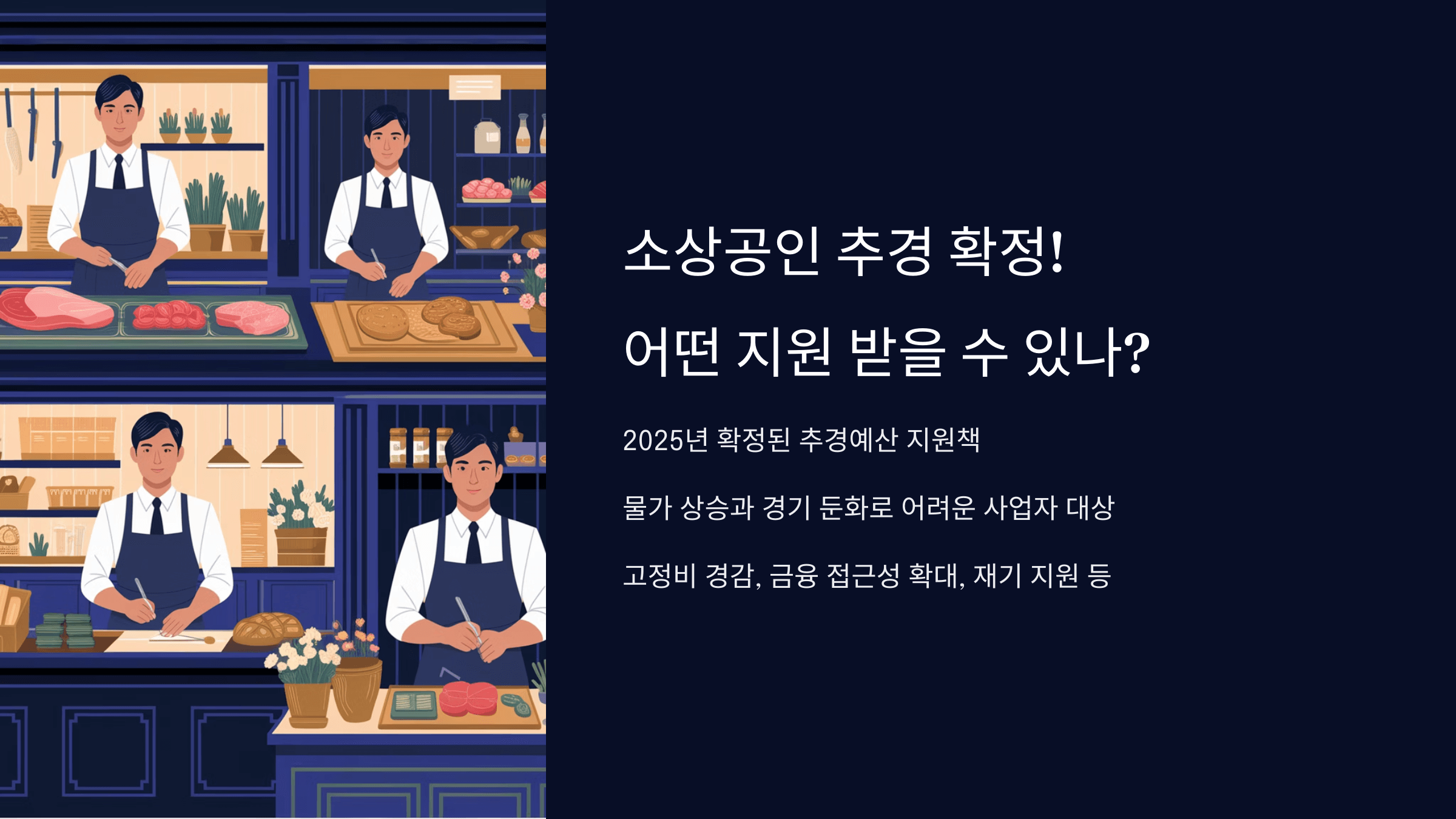 소상공인 확정된 추경 지원 한눈에 보기