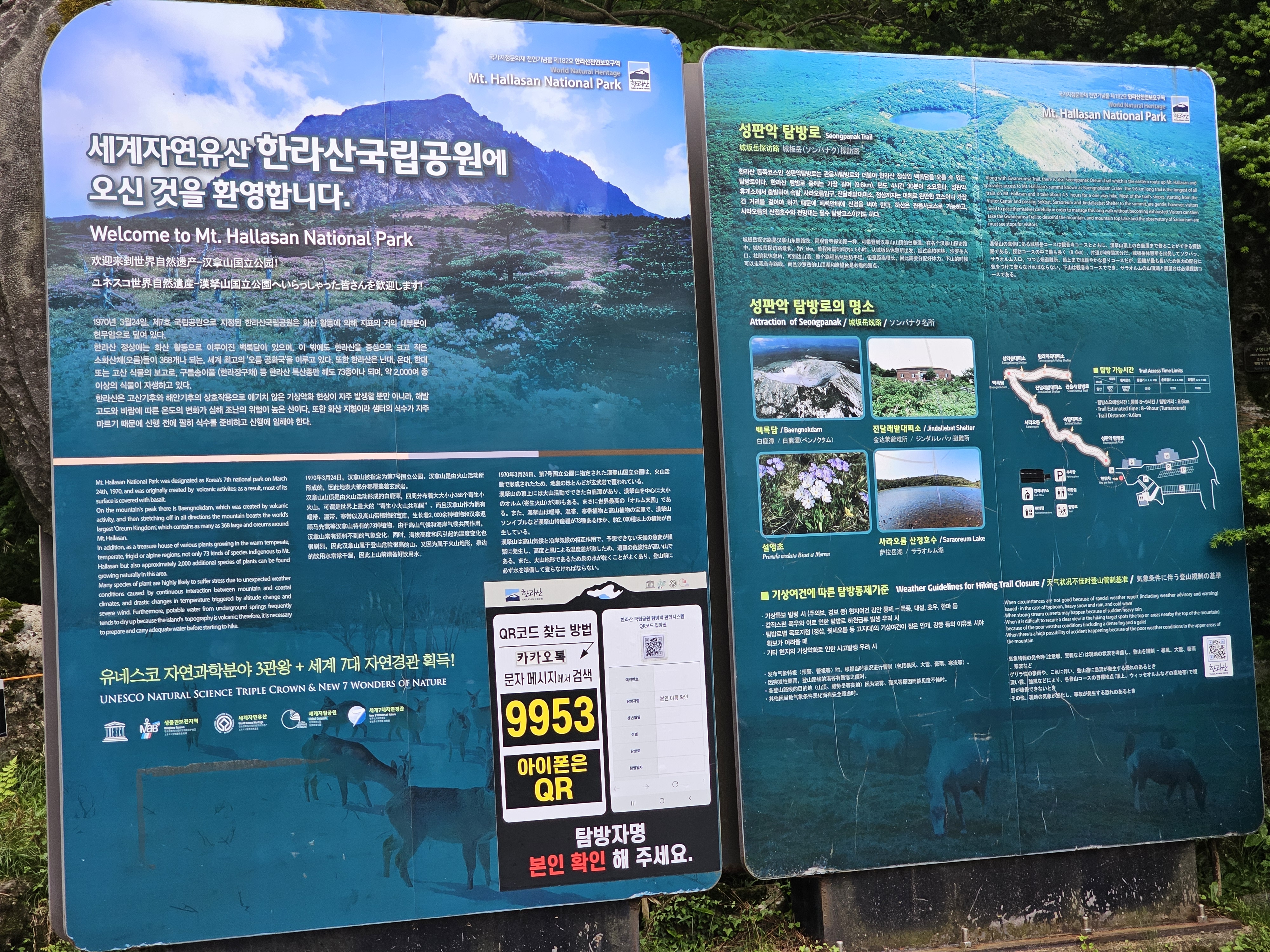 제주도 한라산 등산코스 전경과 산행 분위기