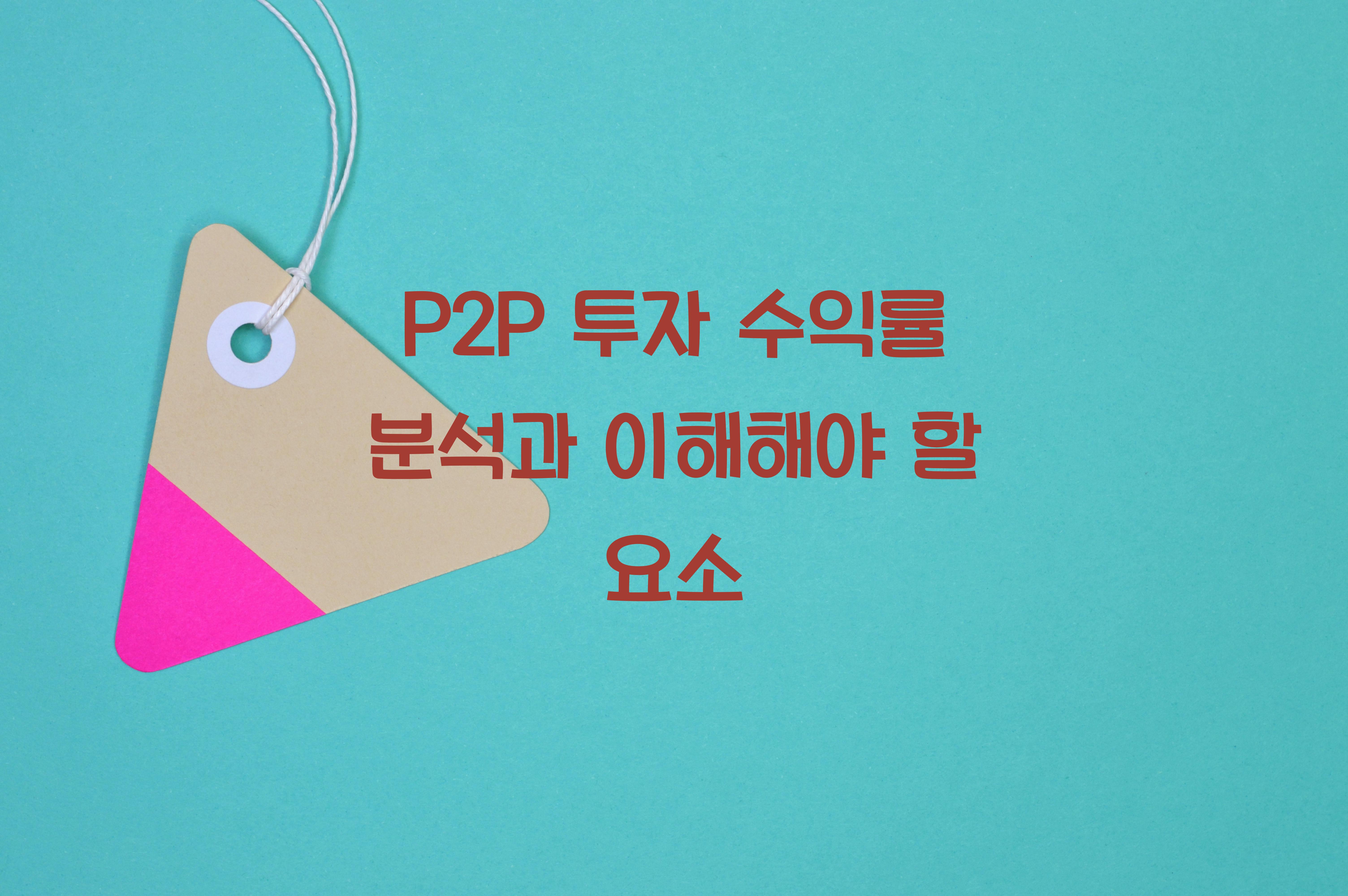 P2P 투자 수익률 분석