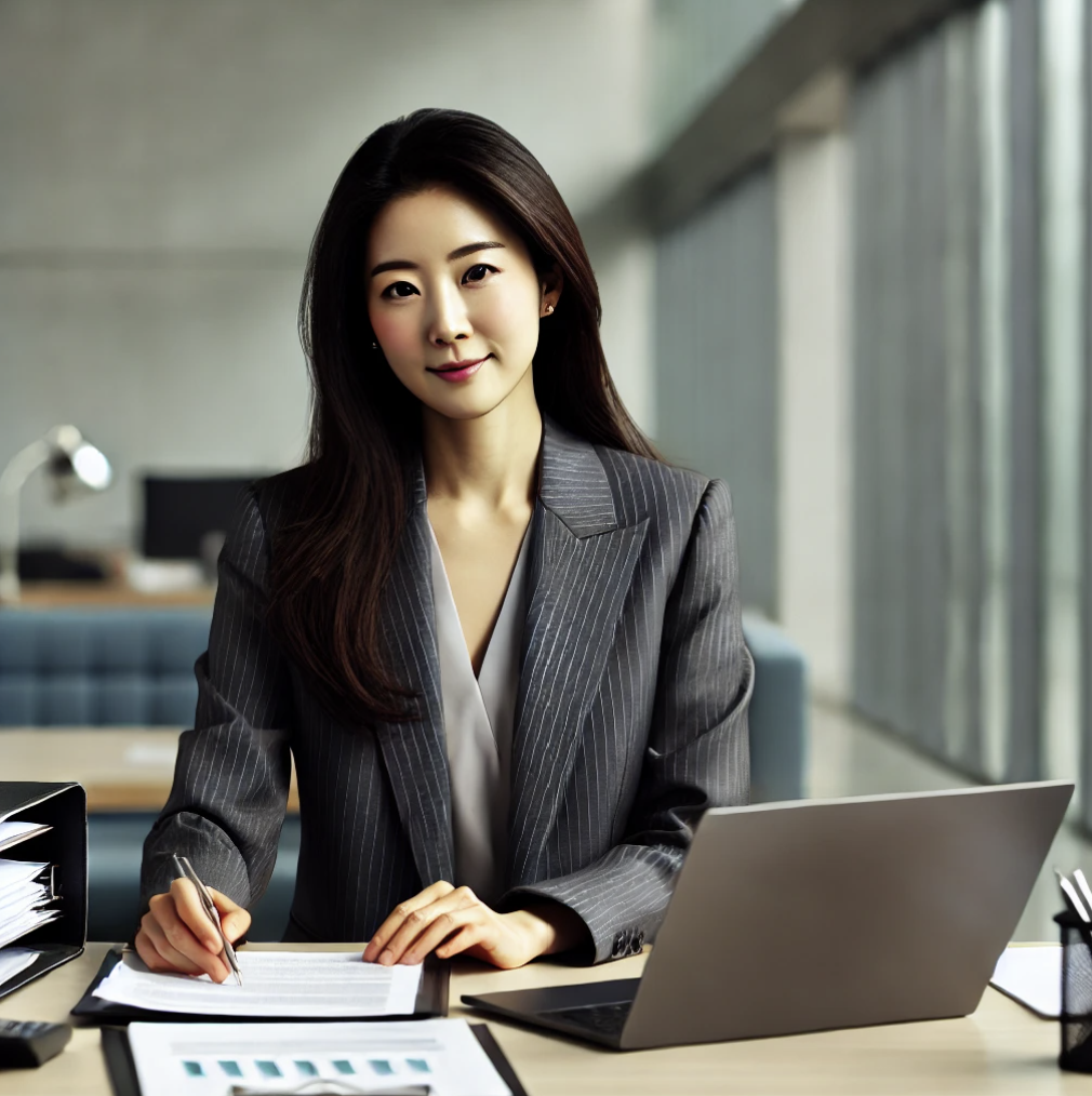 자영업자가 문서작업을 관리하는 모습