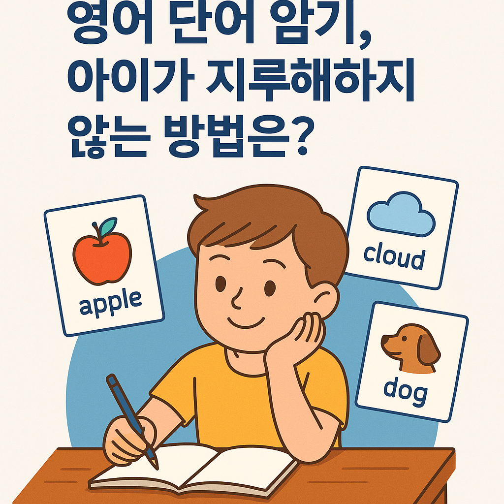 영어 단어 암기, 아이가 지루해하지 않는 방법은?