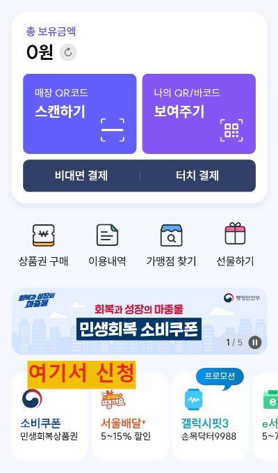 민생회복소비쿠폰-서울페이