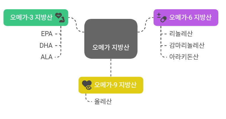 오메가-3, 오메가-6, 오메가-9 등 오메가 지방산의 종류별 효능
