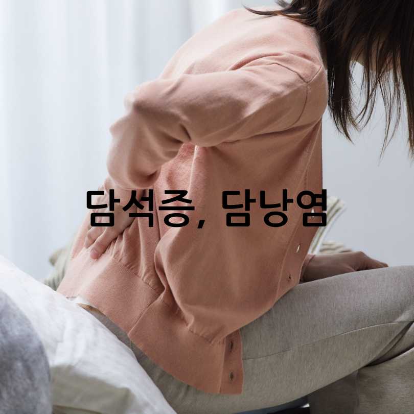 오른쪽 등 통증이 의심되는병