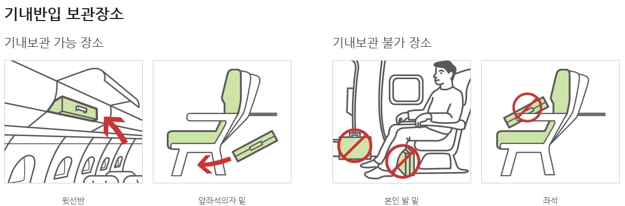 기내 수하물 안내
