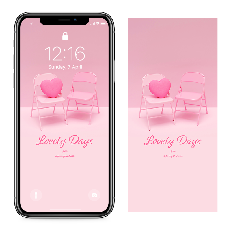 03 핑크색 하트쿠션 C - Lovely Days 아이폰핑크배경화면