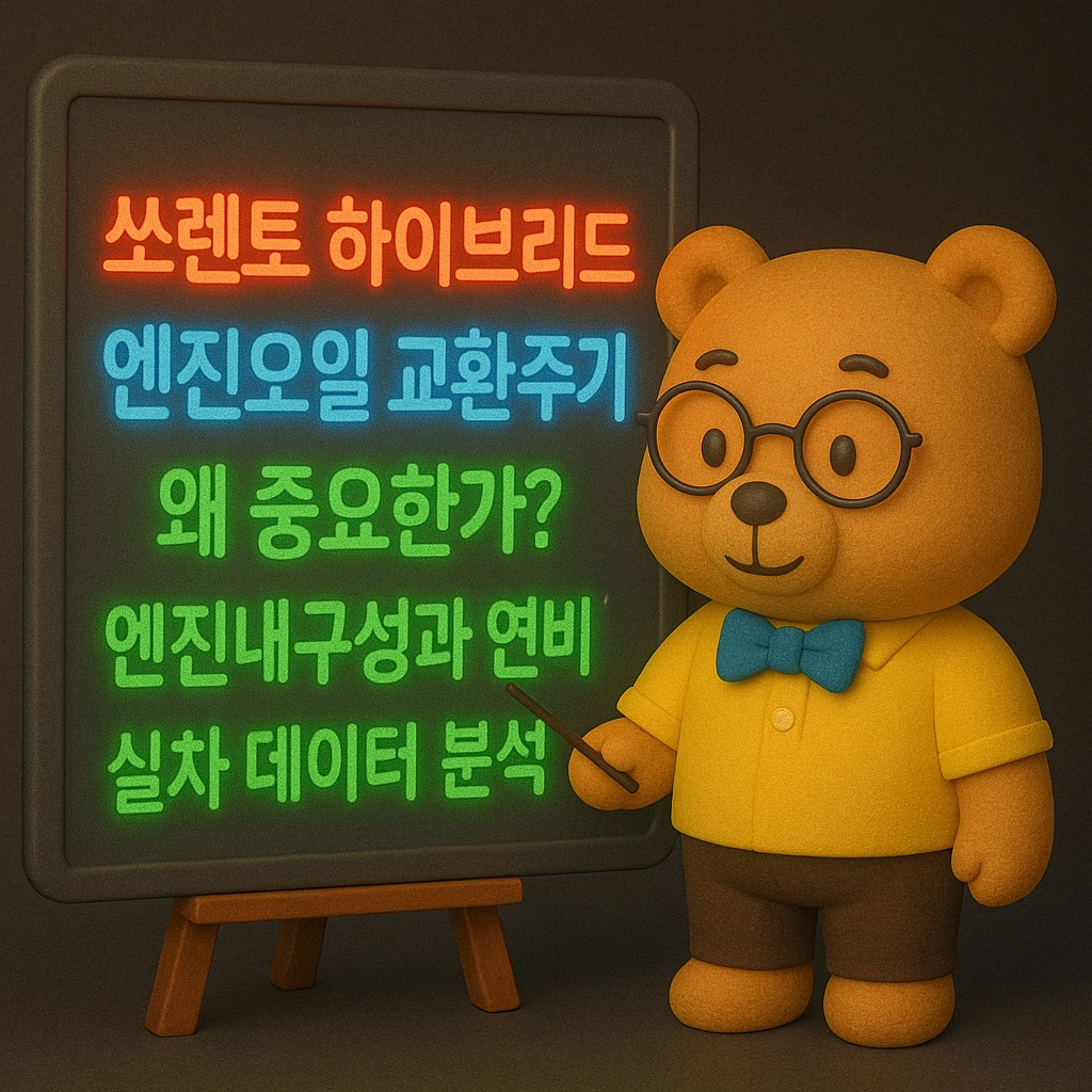 쏘렌토 하이브리드 엔진오일 교환주기 왜 중요한가 엔진내구성과 연비차이 실차 데이터 분석