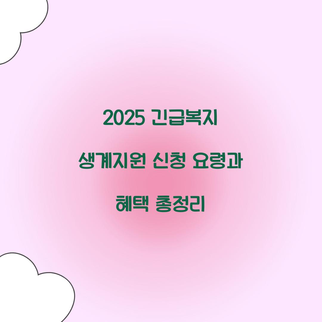 긴급복지 생계지원