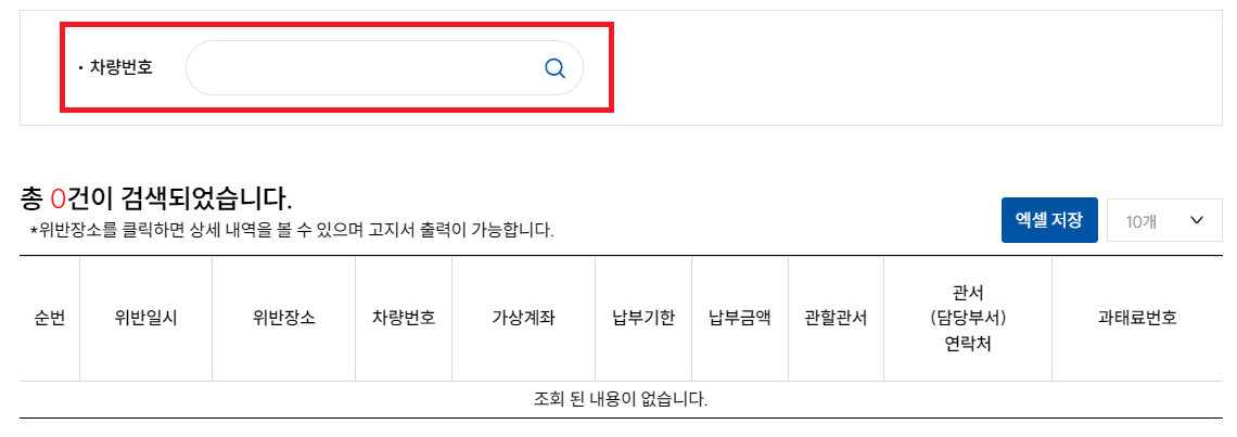 자동차 과태료 조회