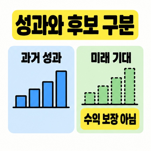 이미 달성한 텐버거 성과와 미래의 텐버거 후보를 구분하는 비교 도식