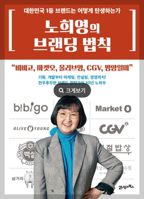 노희영의 브랜딩 법칙:스토리텔링, 공간, 철학