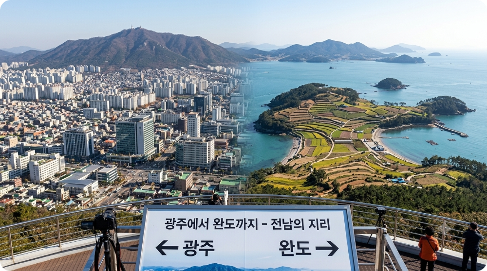 반값 여행 혜택지 - 광주 완도 AI 이미지