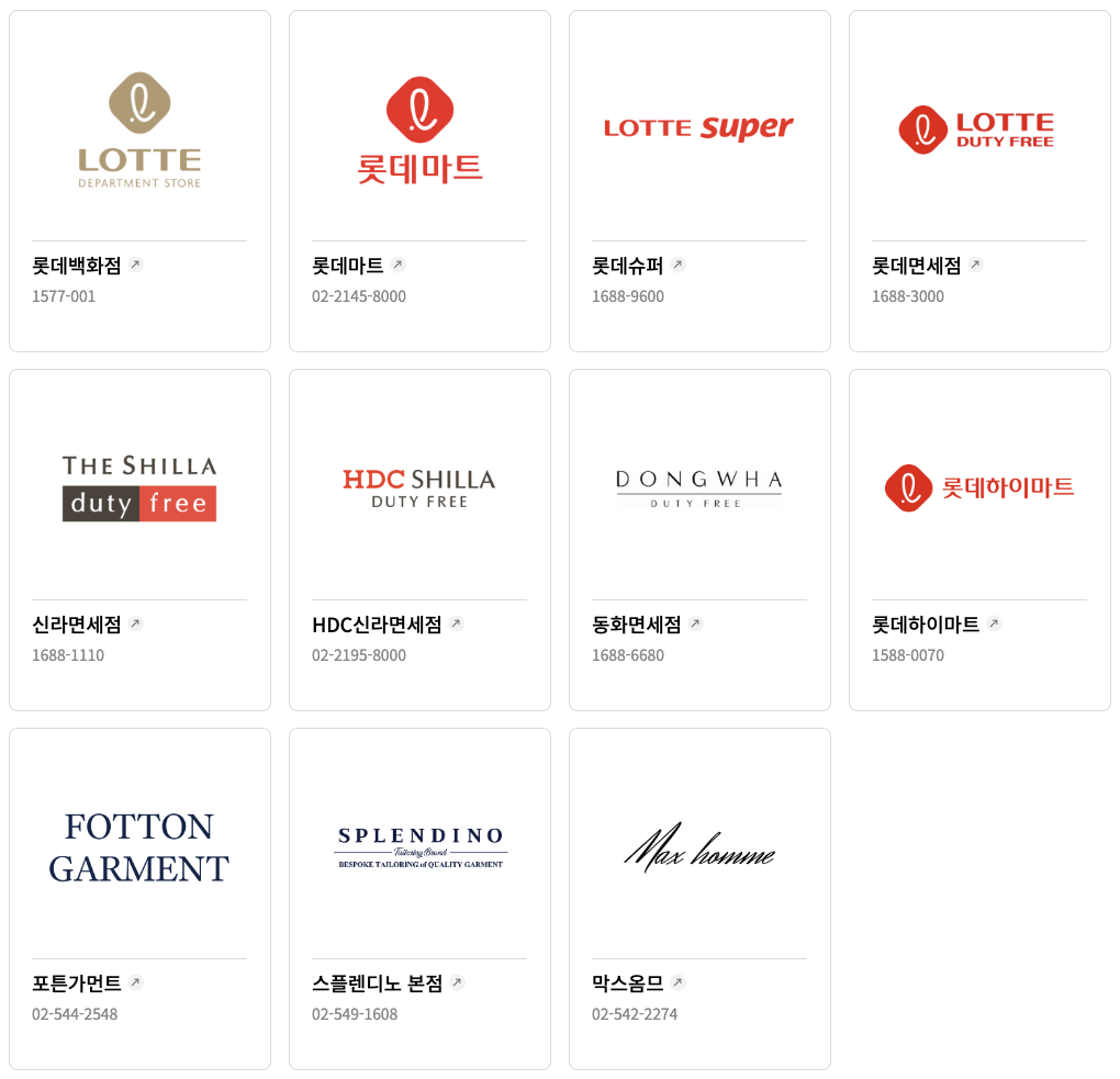 롯데상품권 쇼핑 사용처