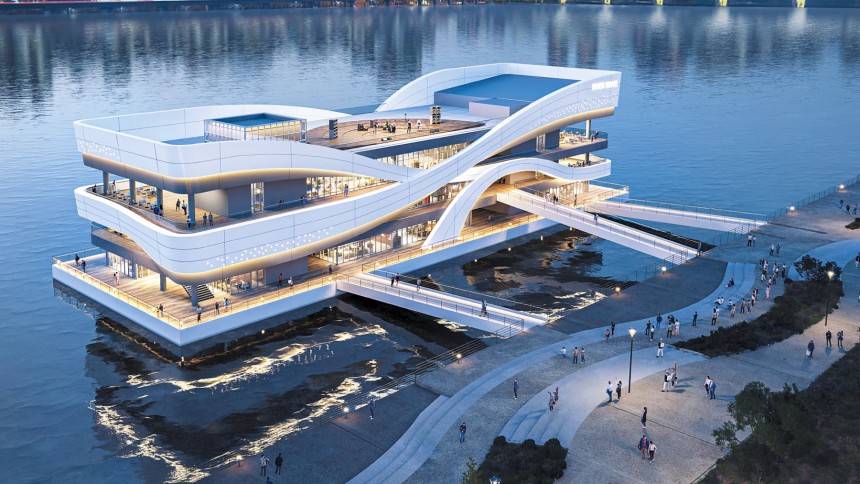 오는 5월 개장하는 서울 여의도 여객선 터미널의 조감도