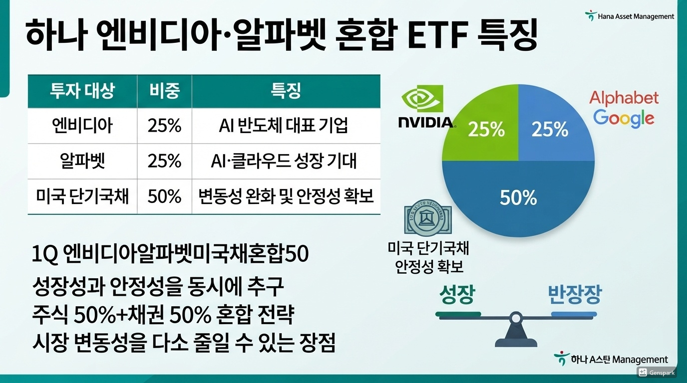 하나 엔비디아·알파벳 혼합 ETF 특징