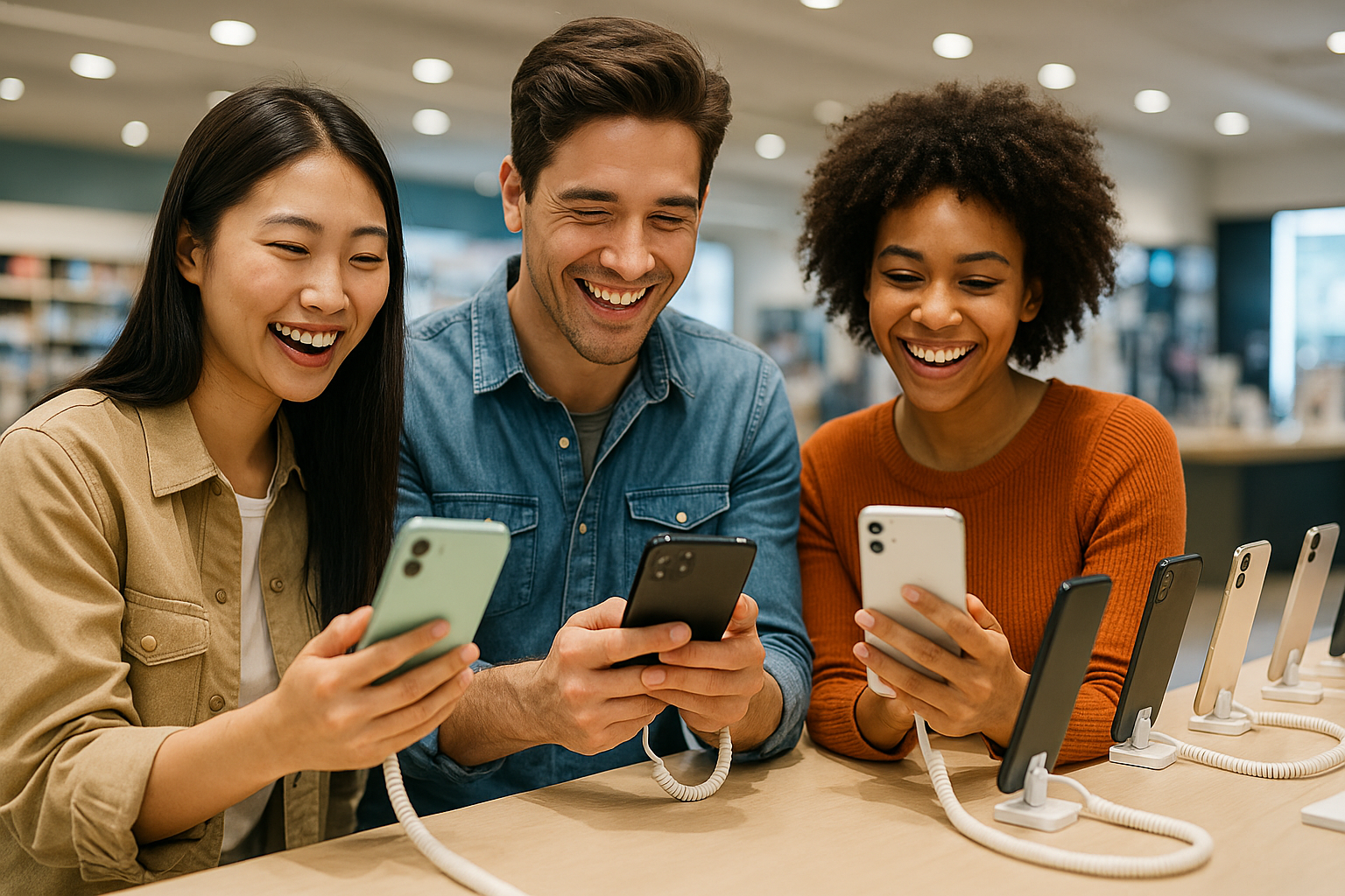 폰 고르는 사람들